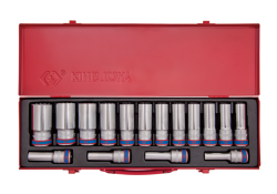 Набір головок 1/2" 6-гранн. довгих 16 одиниць