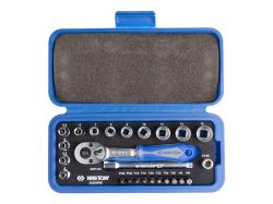 Набір інструментів 25 одиниць 1/4" (головки, біти, трищітка, подовжувач) (уп.1)