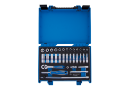 Набір головок 1/4" 34 од. 6-ти гранні,  (4-14mm)
