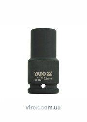 Головка торцева ударна 6-гранна YATO : подовжена, квадрат 3/4