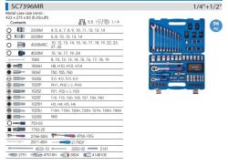 Універсальний набір 96 одиниць 1/4"-1/2"