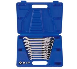 Набір ключів комбі з трищіткою та шарніром (8-19 мм) 9 одиниць