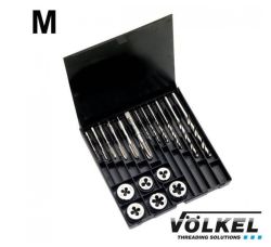 Набір мітчиків та плашок M3-M10 18 од. HSS-G VOLKEL 80501