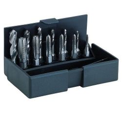 Набір мітчиків М3-4-5-6-8-10 та свердл 2,5/3,3/4,2/5,0/6,8/8,5 мм + магнітний утримувач 1/4"; HSS-G . VOLKEL 67020