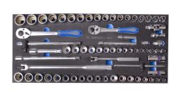Набір торцевих головок 1/2" з принаддям ложемент, 37 одиниць
