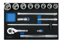 Набір торцевих головок з приладдям 3/4",14 одиниць