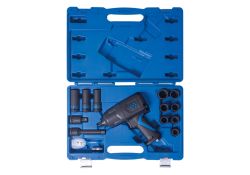 Пневматичний гайкокрут 1/2" 1356 Нм з головками довгими (17-27мм) 15 предметів