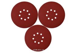 Круг шліфувальний з наждачн. паперу з липучкою YATO: Ø= 180 мм, Р100, до YT-82341, 3 шт [50/200]