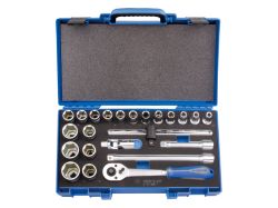 Набір головок 1/2", кардан, трищітка, подовжувач 23 одиниць 8-32 мм