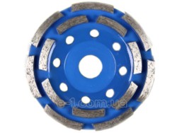 Фреза алмазна торцова 125*22мм дворядна, для бетону
