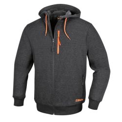 7665G L-HOODED FLEECE SWEATSHIRT GREY