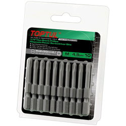 Набір біт для дамських сумочок магнітних 10шт TOPTUL 1/4" 50мм PH2 FSLA0802G