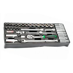 Набір інструменту головки з тріскачкою 3/8" 35ед. (в ложементі, тип В) TOPTUL GTB3503