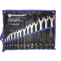 Набір ключів комбінованих 6-32 мм 14 шт. у чохлі СТАНДАРТ-NKK14STA-S