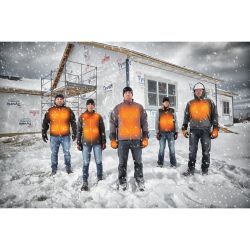 Куртка (толстовка) з електропідігрівом акумуляторна MILWAUKEE, M12 HH GREY3-0 (XL), сіра