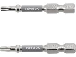 Насадка викруткова YATO TORX T15 х 50 мм. HEX 1/4", покрита нікелем, 2 шт.[10]