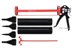 Пістолет скелетний для затирання швів YATO : L= 330 мм, Ø= 60 мм, зі змінними насадками [10]