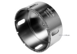 Свердло по гресу і кераміці YATO, Ø= 80 мм, при сухому і мокрому режимах [5/25]