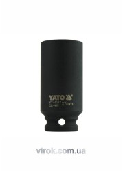 Головка торцева ударна 6-гранна YATO : подовжена, квадрат 1/2