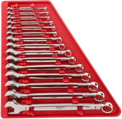 Набір дюймових ключів рожково-накидних MAX BITE MILWAUKEE з храповиком, (15шт), (1/4" - 1")