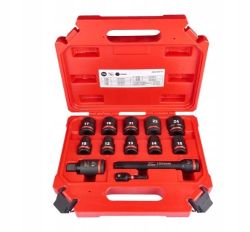 Набір головок ShW 1/2 -10, 12, 13, 14, 15, 17, 19, 21, 22 и 24 мм - 13 шт. MILWAUKEE, пластиковий кейс