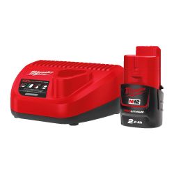 Акумулятор Li-Ion MILWAUKEE, M12 NRG-201 (+ заряд.пристрій, 1 акум.Х 2Аг)