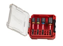 Набір магнитних головок для ударних робіт Shockwave (7 - 8 - 10 - 13мм) (4 шт) Milwaukee, пластиковий кейс