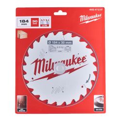 Диск пиляльний PFTE THIN KERF MILWAUKEE, Ø184х30х1,6мм, 24 зуб.