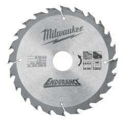 Диск пиляльний THIN KERF MILWAUKEE, Ø165х20х1,8мм, 24 зуб.