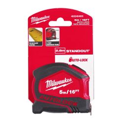 Рулетка метрична AUTOLOCK MILWAUKEE, 5м/16фт (25мм)