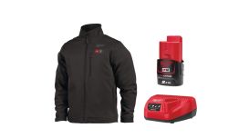 Куртка з підігрівом MILWAUKEE, M12 HJBL5-0(L), чорна (розмір L) (+зар.пр., 1 акум.Х 2Аг)