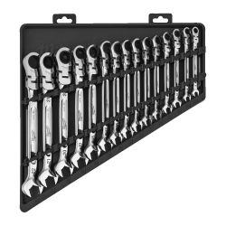 Набор комбинированных ключей MAXBITE с шарниром - 15 шт.