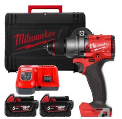 Дриль-шуруповерт акумуляторна безщіткова ударна MILWAUKEE M18 FPD3-502X (158 Нм) (ЗУ+2Х5Ач, кейс)