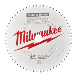 Диск пиляльний PFTE MILWAUKEE, Ø254x30мм, 60 зуб.