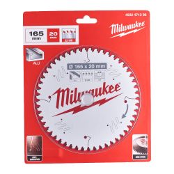 Диск пиляльний Alu PFTE MILWAUKEE, діам.165х20х2,2мм, 52 зуб.
