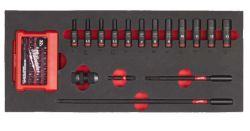 Набір головок та вставок 1/4 MILWAUKEE 4932493386