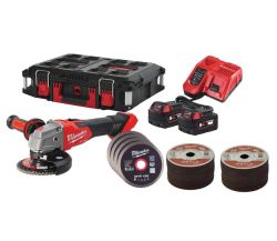Шліфмашина кутова - болгарка акумуляторна безщіткова MILWAUKEE 125 мм M18 FSAG125XB100P-502P