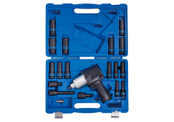 Пневматичний гайковерт 1/2" набір головки в кейсі 19 предметів 44108AMP01