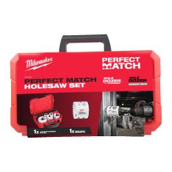 Набір коронок біметалічних (44,57,68,76,114мм) 9 предметів Hole Dozer Perfect match, пластиковий кейс