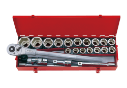 Набір головок 3/4" 25 од. 6-ти грані (19-55мм) KING TONY