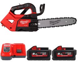 Пила ланцюгова акумуляторна MILWAUKEE, M18 FTHCHS30-802, 300 мм (+заряд.пр., 2 акум.Х 8Аг)