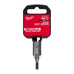 Головка торцева хромована  ⅜″ MILWAUKEE з бітою Hex, 4 мм
