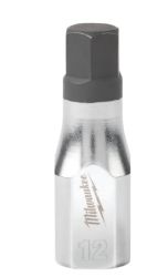 Головка торцева хромована  ⅜″ MILWAUKEE з бітою Hex, 12 мм