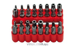 Насадки викруткові (біта) VOREL Cr-V, з квадр. 1/4