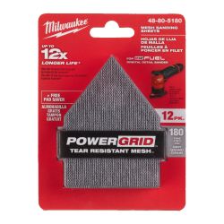 Сітка шліфувальна HL MILWAUKEE, 67х92мм, зерно 180, (13шт) (для M12 FDSS)