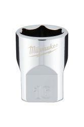 Головка торцева хромована ⅜″ 6гр. MILWAUKEE, 16мм