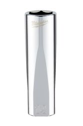 Головка торцева хромована ⅜″ 6гр. MILWAUKEE, подовжена, 14мм