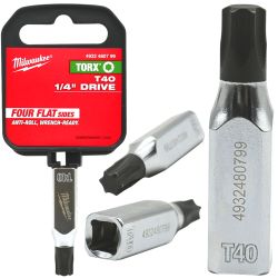 Головка торцева хромована ¼” MILWAUKEE з бітою Torx T40