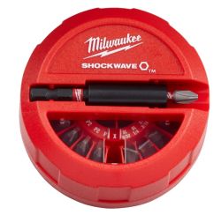 Набір біт SHOCKWAVE MILWAUKEE, (15шт), пластиковий кейс