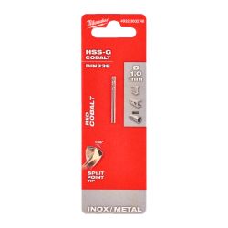 Свердло по металу HSS-Co MILWAUKEE DIN338, діаметр 1,0 мм (2шт)
